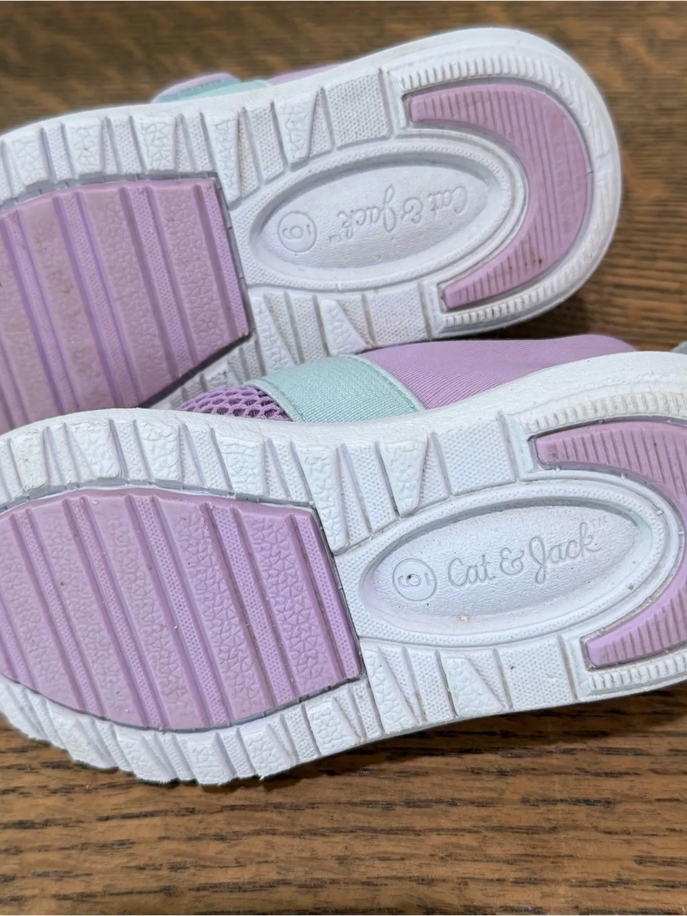 Cat & Jack Lilac Mesh Water Shoes with Mint Strap